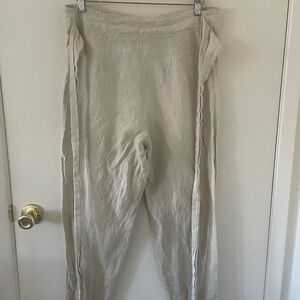 OZMA Linen Aquarius Pants - XS - Oatmeal